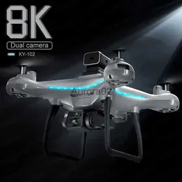 الطائرات بدون طيار جديدة KY102 MINI DRON 4K DUAL CAMERANCERNANCE تجنب تدفق البصرية الموضع الهوائي التصوير الفوتوغرافي RC Quadcopter Kids Toys YQ240217