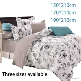 寝具セット羽毛布団カバーシングル/ダブルパーソンの寝具カバーカバー植物の花の花のキルトの寝具カバーセットはキルトカバーベッドシートピル付き