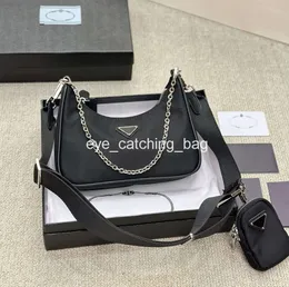 Designer Bag 2024 hobo 3 Pieces Bags Crossbody Purses Sale Luxurys Shoulder Handbag Womens Lady High Quality Chain Canvas Fashion Wallet