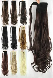 selling Synthetic Ponytails Clip In On Hair Extensions 24inch 100g natural weavy hair pieces easy wear ponytail more 10colors7270885