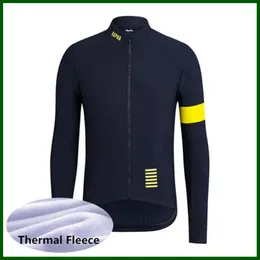 Pro Team Rapha Cycling Jersey Mens Thermal Polar Long Sleeve Mountain Rower Shirt Road Rower Tops Sports Racing Ubranie 2261