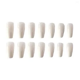 False Nails Long White Solid Color Artificial Nail Decoration Diy Press-On For Professional Salon Supply Drop Delivery Health Beauty A Otys6