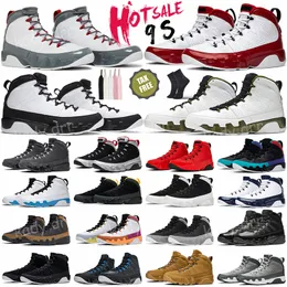 Jumpman 9 9s Men Basketball Shoes Sneaker Fire Red Johnny Kilroy Olive Concord UNC Powder University Blue Space Jace Anthracite Trainers Sport Sneakers
