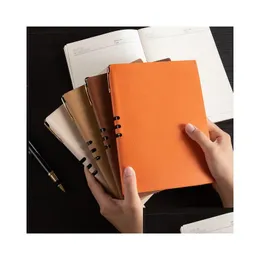 Blocos de notas Atacado Softer Notepads A5 Diário Pessoal Produtos de Papelaria Material de Escritório Pu Couro Falso Er Pasta de Arquivo Livro Drop Deli Dhbdw