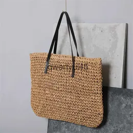 Borse a tracolla Casual di grande capacità e borsa Totes andmade Paglia Soulder per le donne Borsa da viaggio grande Beac Donna Sac a Main FemmeH24217