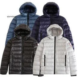 Piumino di alta qualità di design - Parka unisex Canada Crofton con cappuccio Piumino d'anatra bianco Capispalla invernale S-XXL