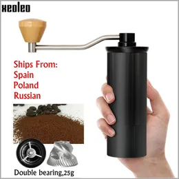 Xeoleo 23g manual de alumínio moedor café aço inoxidável rebarba moedor cônico café manual máquina moagem café 240122