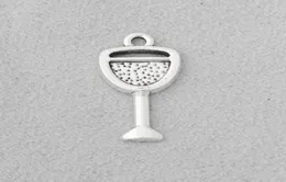 Ganze antike versilberte Legierungs-Geschirr-Charms, Weinglas-DIY-Schmuck-Charms, insgesamt 1021 mm, 100 Stück AAC13226094388