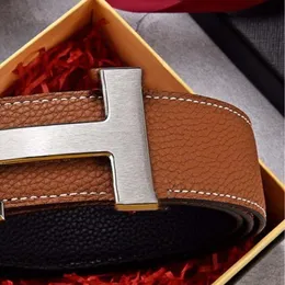 Belts fashion mens belt silver belt luxury designer belt man Smooth Buckle Lichee Pattern 12 colors 3.8cm width top quality belt tan belt orange belt silver buckle