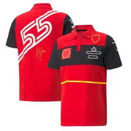 Formula 1 Racing New Red Team Driver F1 Racer Fans Casual Polo Shirts Summer Long Sleeve Jersey T-shirt