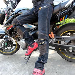 Мотоциклетная одежда, брюки, мужские джинсы, защитное снаряжение, мотокросс, езда на мотоцикле, велосипедные брюки, наколенники