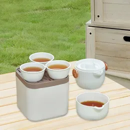Conjuntos de chá Conjunto de chá de viagem Bule Moda Teacups Justice Cup Tanque de armazenamento de água Top de drenagem