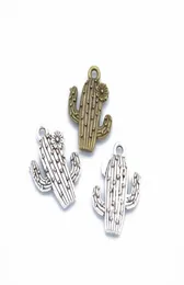 Bulk 200pcslot New Design Cactus Charms Pendant 2015mm antique silver antique bronze for DIY Craft3946845