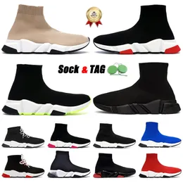 2024 Tasarımcı Çorap Ayakkabıları OG Hız 1.0 Mens Trainers Örgü Graffiti Triple S Siyah Beyaz Pembe Mavi Kayma Paris Jogging Tenis Sabahları Ücretsiz Nakliye