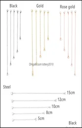 Kedjor smycken fynd komponenter 10 packar tvåhoppade hummerlås halsband svanskedja armband förlängningsmetall utsträckt exten2791488