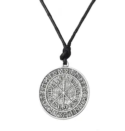 전사 스칸디나비아 부적 칼라 Vegvisir Valknut Odin039S Norse Cross Runes의 상징 보석류 민족 바이킹 남성 목걸이 2732890