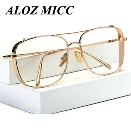 ALOZ MICC Marca Designer Quadrado Quadro Mulheres Homens Vintage Metal Armação Transparente Óculos Novos Oculos De Sol Lentes UV400 A2175697200