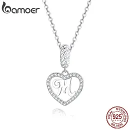 925 sterling Silver Vintage Oriull Prendant Necklace Letter A to Z Platinum مطلي بالسلسلة الطويلة المجوهرات 240125