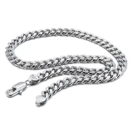 100925 Collana punk in argento sterling da uomo 10 mm Curb catena a maglia cubana girocolli regalo moda vintage per uomo catene di gioielli solidi8648111