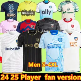 Wersja fanów i gracza 24 25 LAFC Atlanta Soccer Jerseys 2024 2025 Vela Chiellini Acosta D.Bouanga Kaye Rossi Los Angeles Fc Shirts Kit Kit Nashville