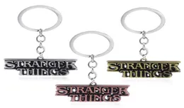 10pc smycken Stranger Things Letter Keychain Bag Keyring Pendant Llaveros Charms Fashion Car Accesorios Jewelry2516431