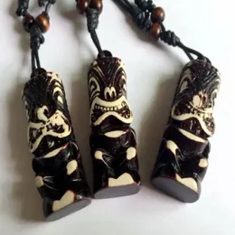 YQTDMY 12PCS Man Jewelry Talizman imitacja Tiki Totem Tribal Hawaiian Surfer Naszyjnik