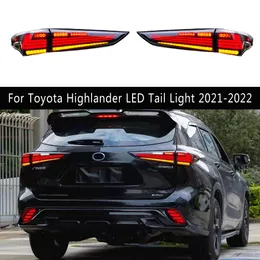 Hinten Lampe Auto Teile Für Toyota Highlander LED Rücklicht 21-22 Neue Kluger Hinten Nebel Brems Blinker Automotive Zubehör