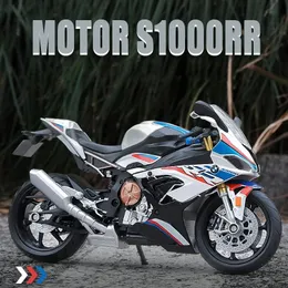 1 12 S1000RR Die Cast Motorcykelmodell Toy Vehicle Collection Autobike Shork-Absorber Off Road Autocycle Toys Car 240201