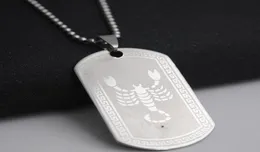 1 Scorpio Stainless Steel 12 12 개의 별자리 표지판 목걸이 Zodiac Symbol Amulet Korean Lucky 선물 남성 가족 어린이 JEWE7518219