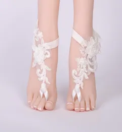 Andra brudtillbehör Bröllop Bridal Anklet Lace Flower Barefoot Sandals Beach Foot Jewelry for Bridesmaid Party5167148