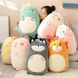 45/80CM Squishy Toy Kawaii Animal Fat Dinosaur Shiba Inu Dog Toys Cute Rabbit Doll Girls Bed Sleeping Cushion 240125