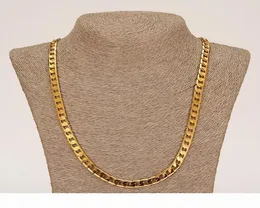 P Classic Cuban Link Chain Necklace Bracelet Set Fine 18k Real Solid Gold Filled Fashion Men Women 039 S Jewelry Accessories Pe7267402
