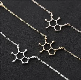 Coffee Molecule chain Necklace Chemical Physics Bio Structure Care Geometry Polygon Science Gene Lucky woman mother men039s fam4113683