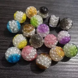 Wholesale 14mm 16mm 20mm Transparent Double Color Beads With Small Actrylic Pearl Inside For Fashion DIY Hand Made 240125