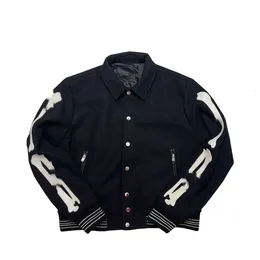 Hot Sale Fashion mens Jacket Classic Man Luxury Jackes bone letters Embroidery stitching coats Baseball Stylsh Streetwear Outerwear