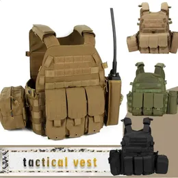 Nylon Pouch Molle Gear Tactical Vest Body Phody Plate Airsoft Occessories 6094 Military Combat Army Wargame Vest 240125