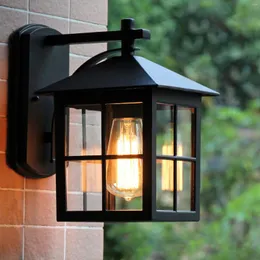 Lâmpada de parede Retro Luz Ao Ar Livre Favorável Europa Villa Corredor Sconce Preto À Prova D 'Água Exterior Jardim Iluminação de Porta