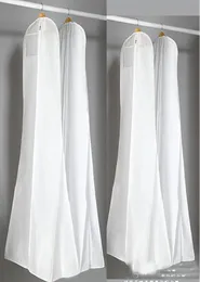 2019 أحدث رخيصة في المخزون أكياس كبيرة لثوب الفستان الأبيض حقيبة الغبار الأبيض غطاء ملابس طويلة غطاء تخزين السفر يغطي عالية QUALI2011113
