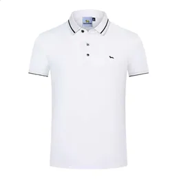Summer Men Polo Shirt krótkie oddychające oddychające hafty harmoncie soft szczupły fit małe koszule blaine blaine 240122