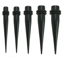 Black UV Acrylic Ear Stretching Tapers Expander Plugs Tunnel Body Piercing Jewelry Kit Gauges Bulk 1610mm Earring Promotional Ho3596241