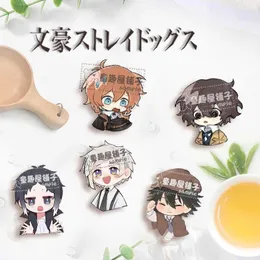 Brooches Ryunosuke Akutagawa Badges Pins Anime Bungo Stray Dogs Women Brooch Fashion Cosplay Figure For Bag Accessorie Gifts