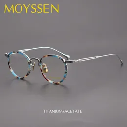 Мужские брендовые очки в круглой оправе в стиле ретро, женские овальные винтажные ацетатные линзы для близорукости, очки с оптическими линзами 240119