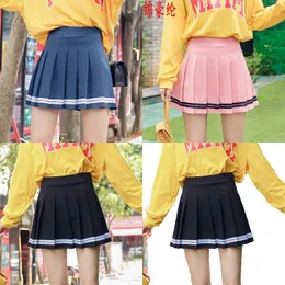 Skirtsskorts Pleated Skirt High Waist Elastic Student Super Fire A-Line Autumn Winter Anti-Slip Female 2024 Drop Delivery Otagt