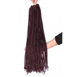 20 inç ombre sentetik dreadlocks saç uzantıları 100gpc dreadlocs tığ örülme saç beyaz dreadlocs tığ işi örgüler1788808