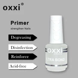 oxxi 15 мл бескислотная грунтовка для ногтей, осушитель, гибридный лак, перманентный лак для ногтей, обезжиривающее базовое покрытие, маникюрный набор гелей 240127