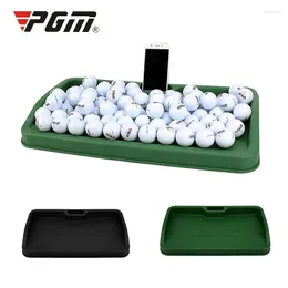 Golfträning AIDS PGM Ball Service Box Pitching Storage Container med mobiltelefon Videohållare 100 bollar mjukgummi QK005