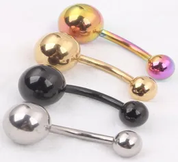 Anello per ombelico B08 40 pezzi mix 4 colori 14g gioielli piercing per il corpo Anello per ombelico anelli per pancia8221046