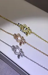Chain Bracelet 100 925 Sterling Silver 3 Colors A Ushaped sky of stars vachette clasp diamondencrusted Jewelry For Fashion Wome7106844