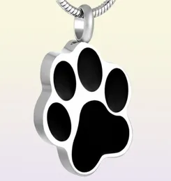IJD8451 PET DOGCAT PAW PRINT Stainless Steel For Ashes Cremation Urn Pendant Necklace Memorial Kiefake Pendant Jewelry9832806
