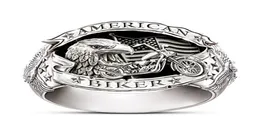 Februaryfrost Brand Carved Words American Biker Men Ring Motorcycle dom Eagle Animal Jewelry Hip Hop Rock Gift For Boyfriend P5953741